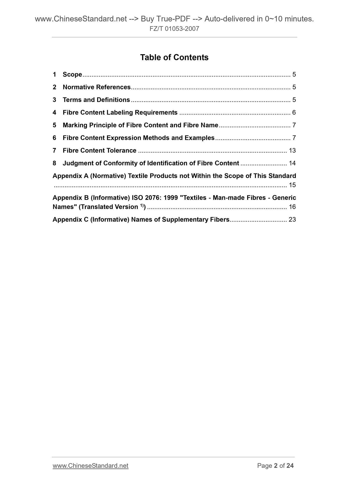 FZ/T 01053-2007 Page 2