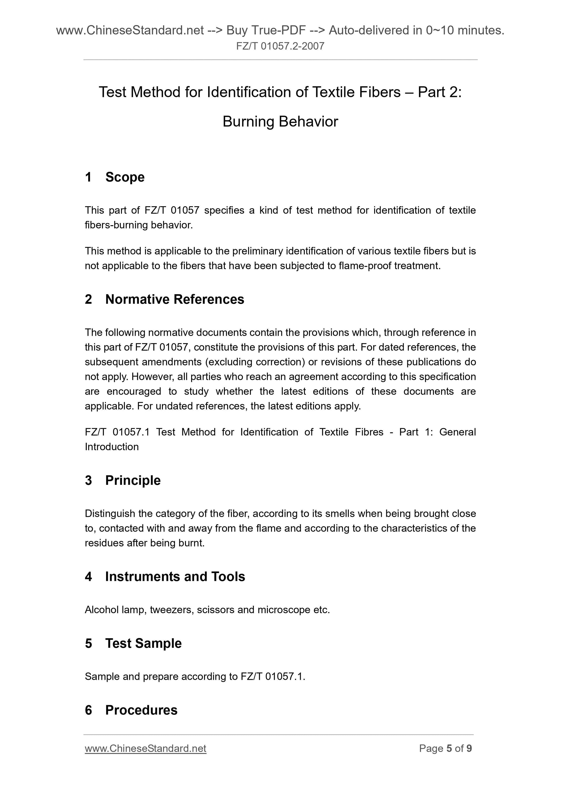 FZ/T 01057.2-2007 Page 4