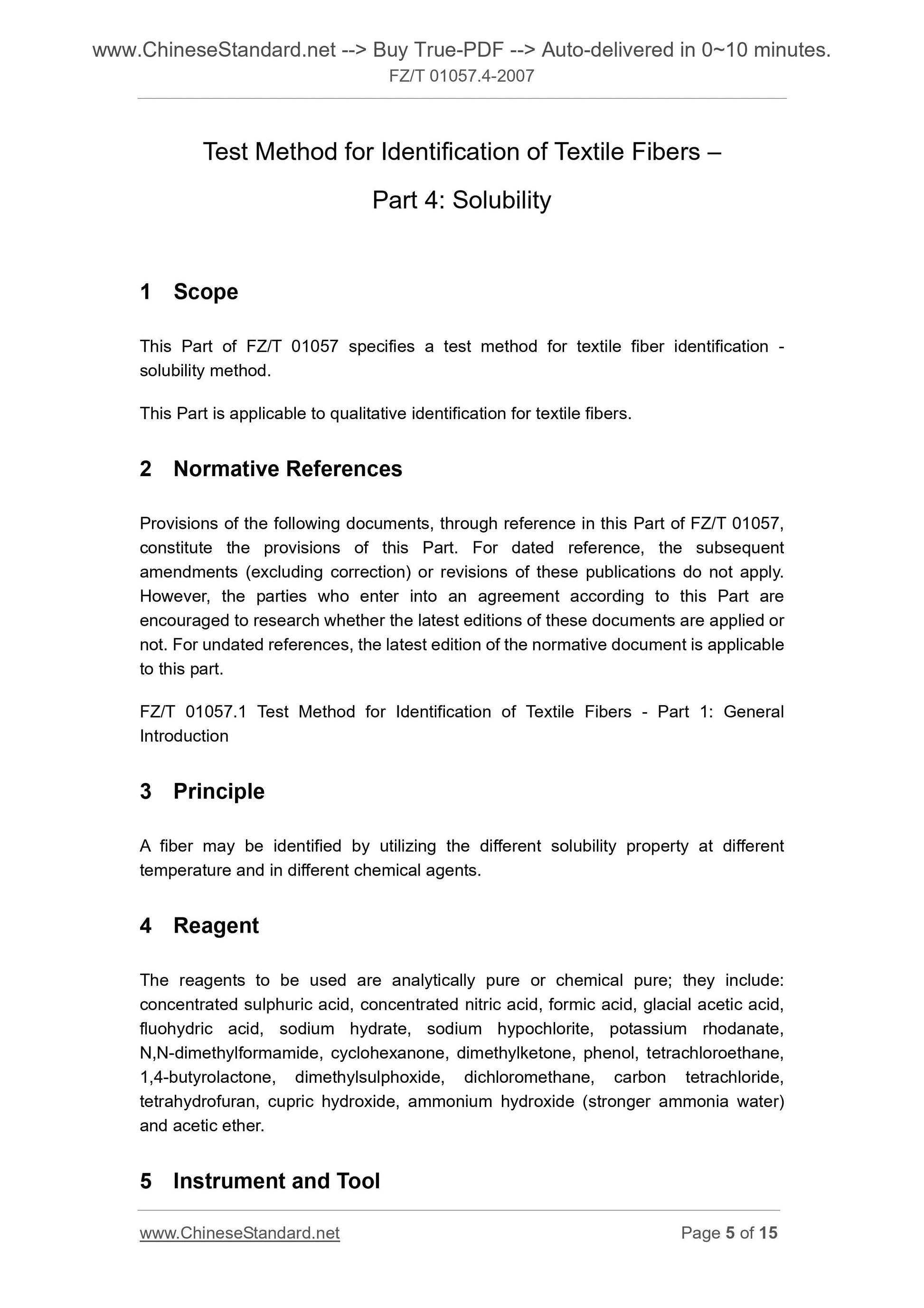 FZ/T 01057.4-2007 Page 4