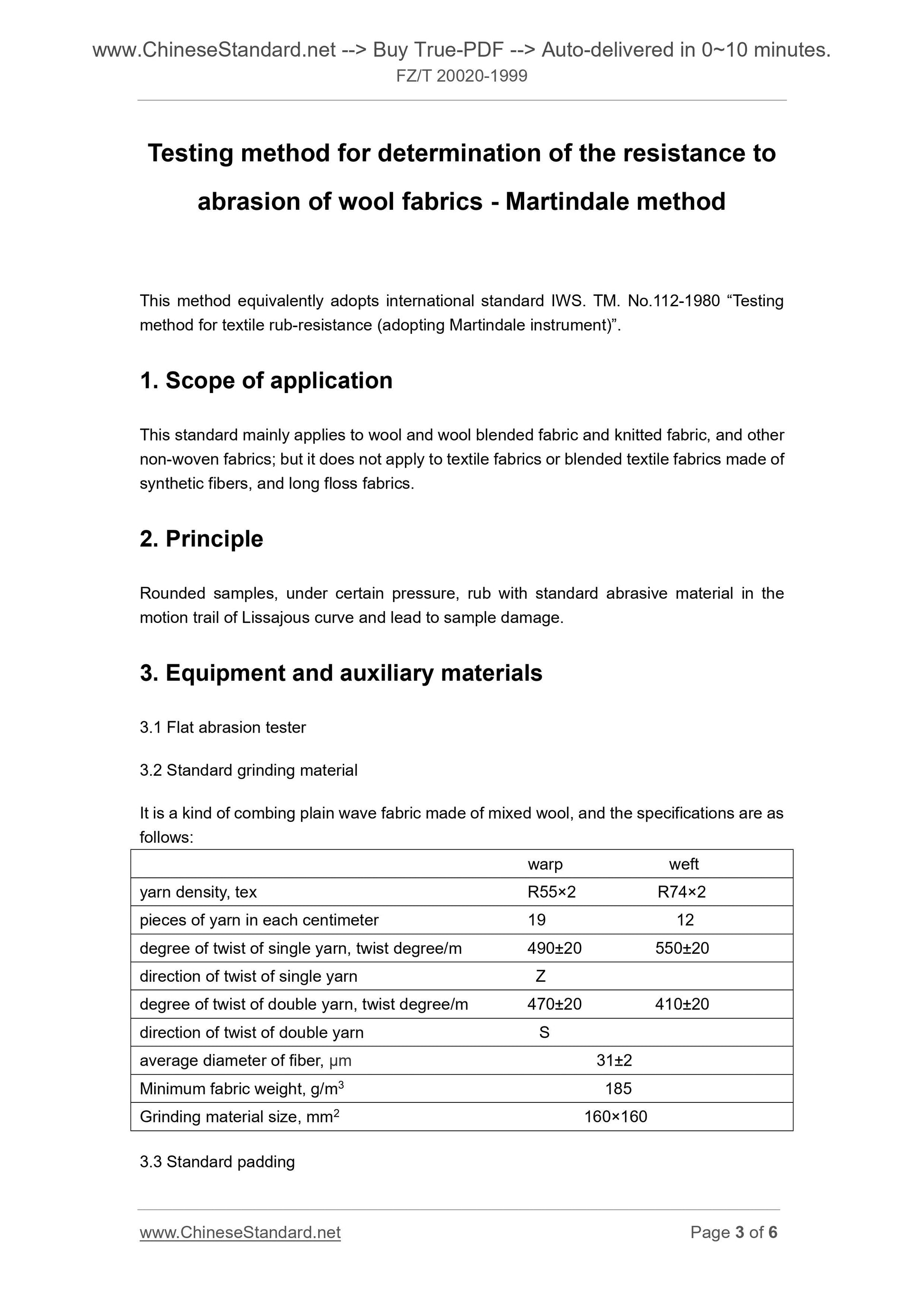 FZ/T 20020-1999 Page 3