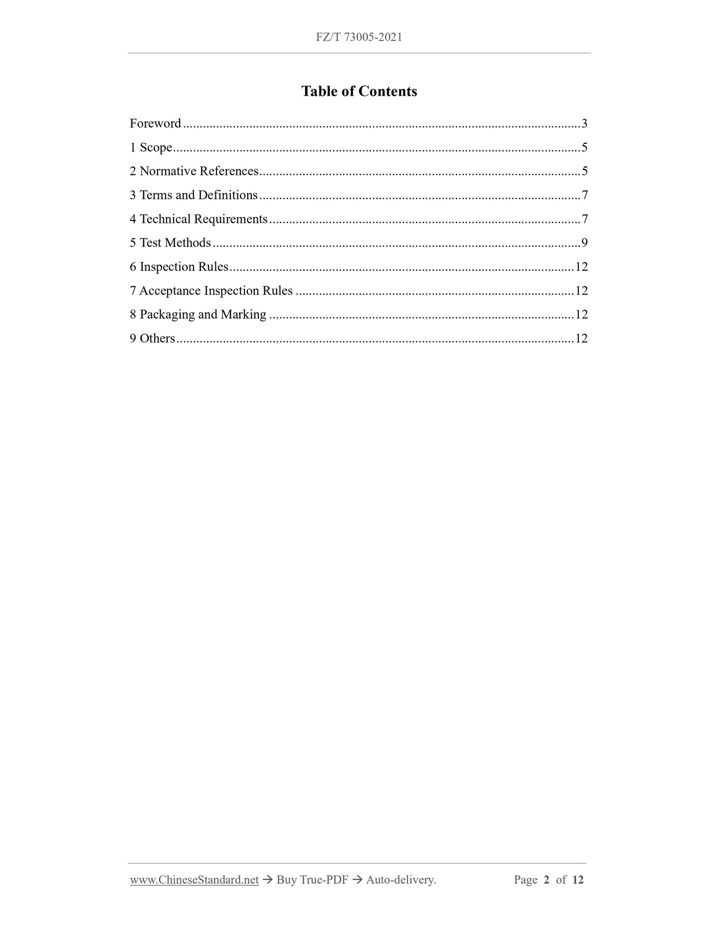 FZ/T 73005-2021 Page 2