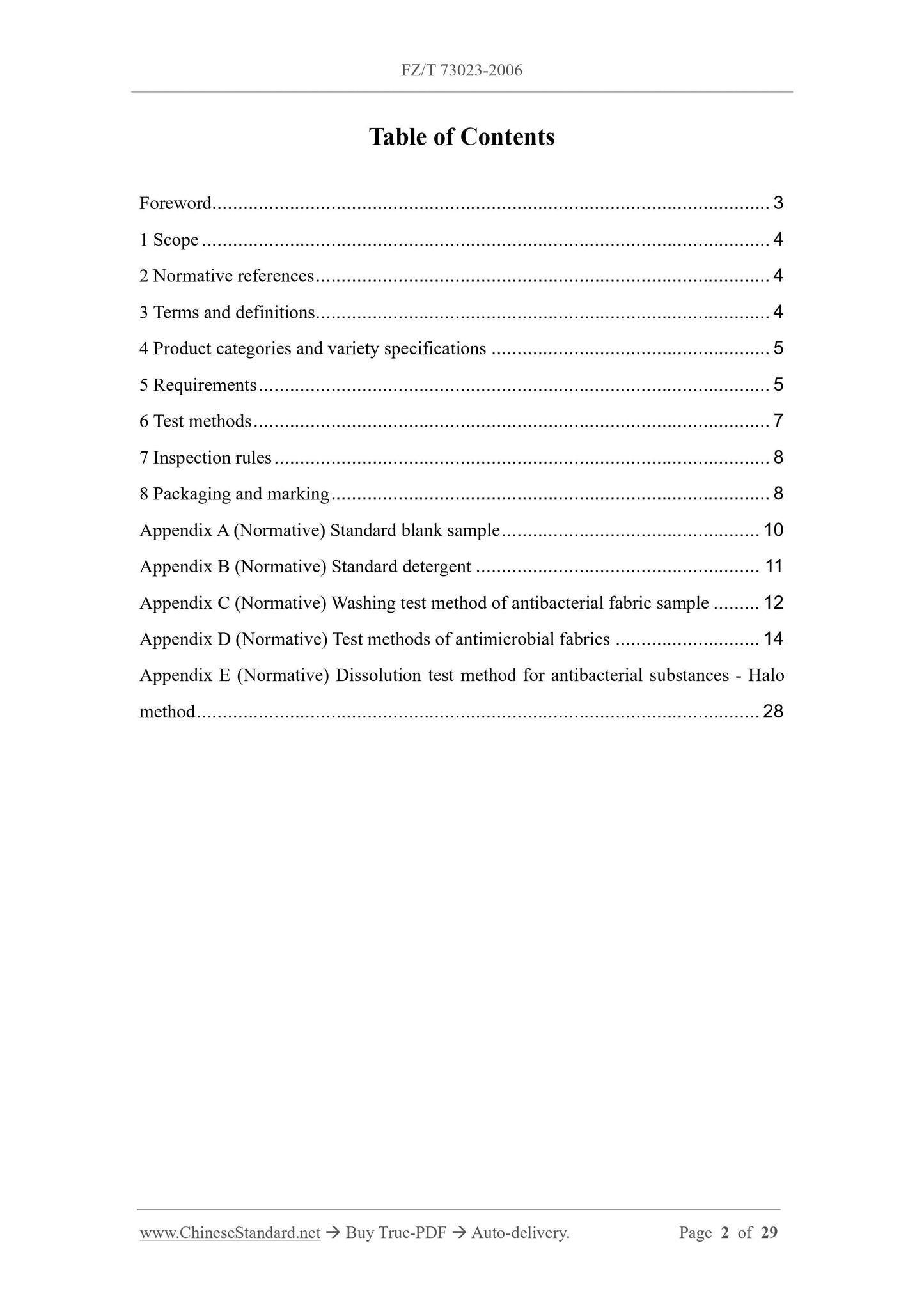 FZ/T 73023-2006 Page 2