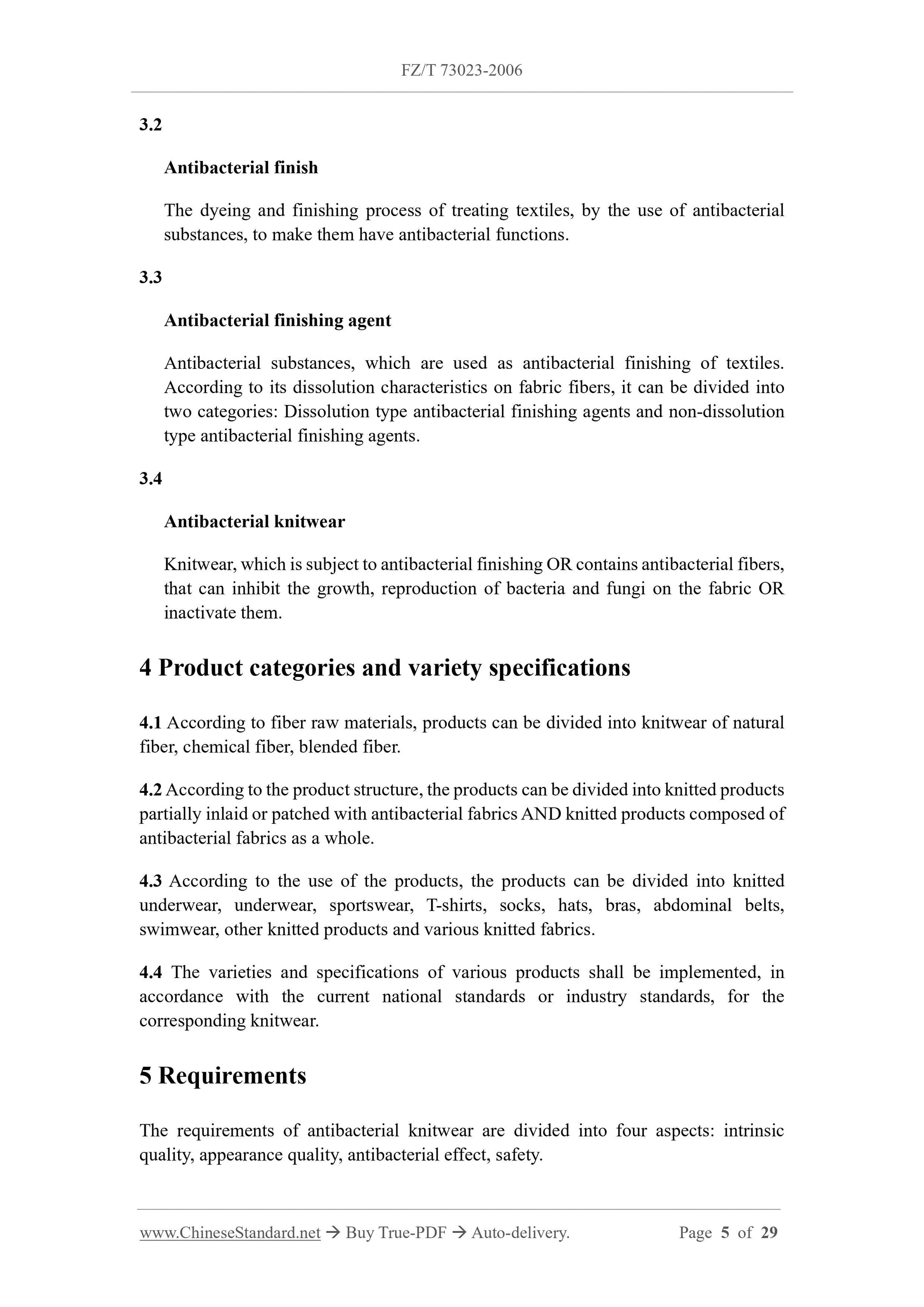 FZ/T 73023-2006 Page 4