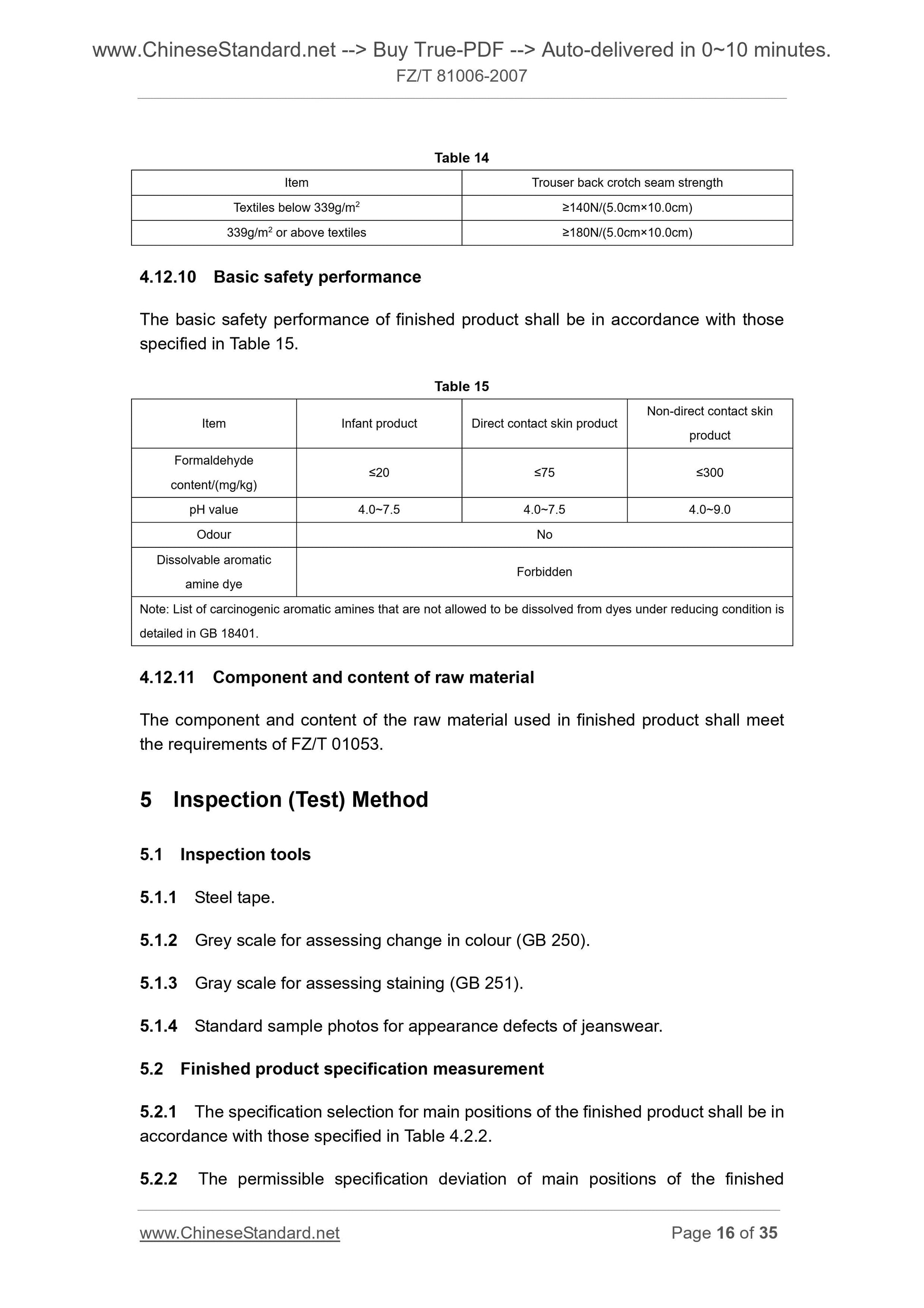 FZ/T 81006-2007 Page 9