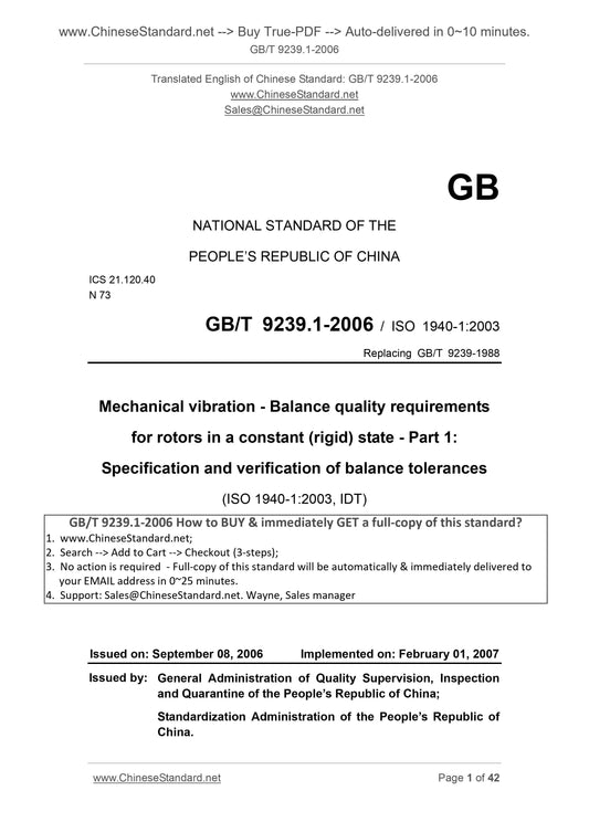 GB/T 9239.1-2006 Page 1