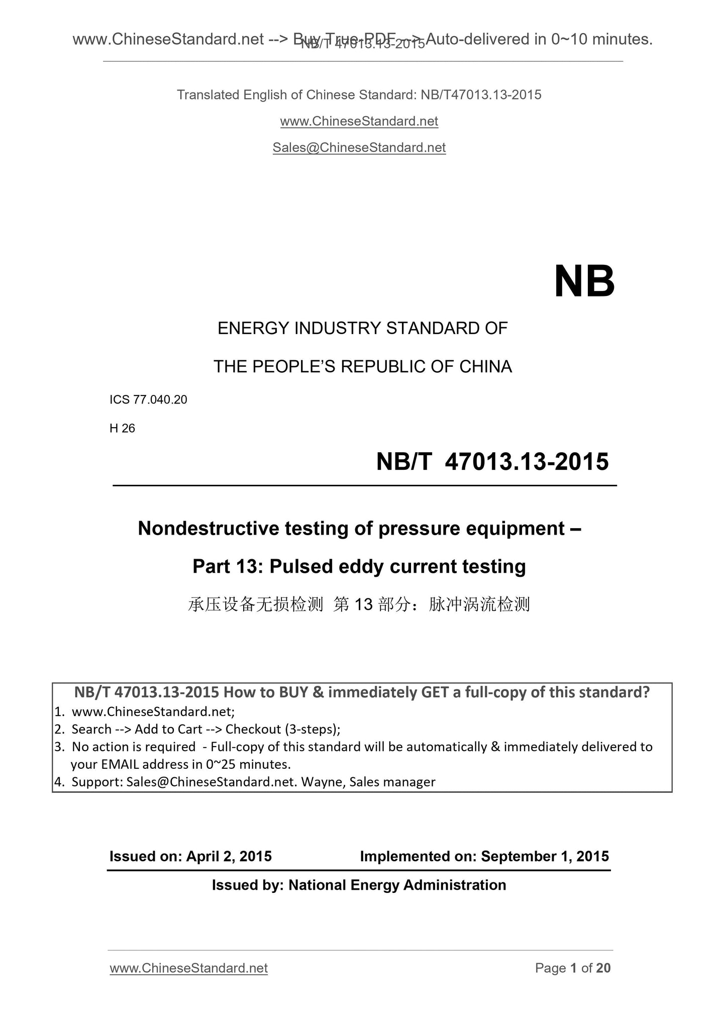 NB/T 47013.13-2015 Page 1