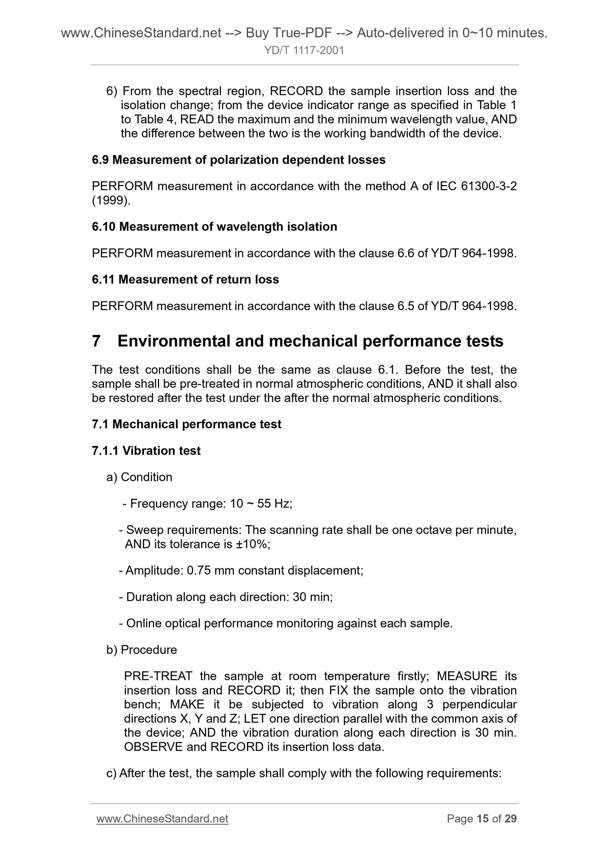 YD/T 1117-2001 Page 8