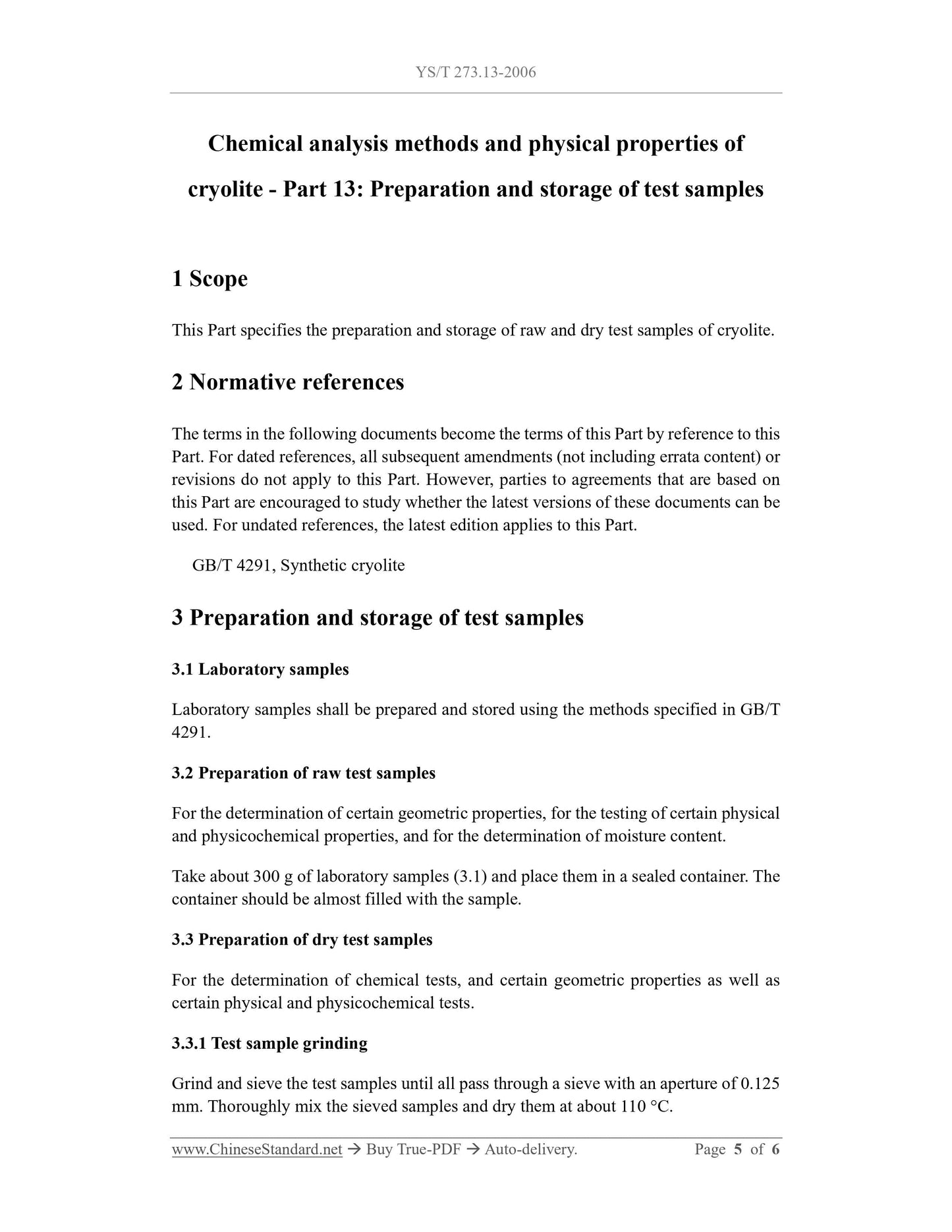 YS/T 273.13-2006 Page 4