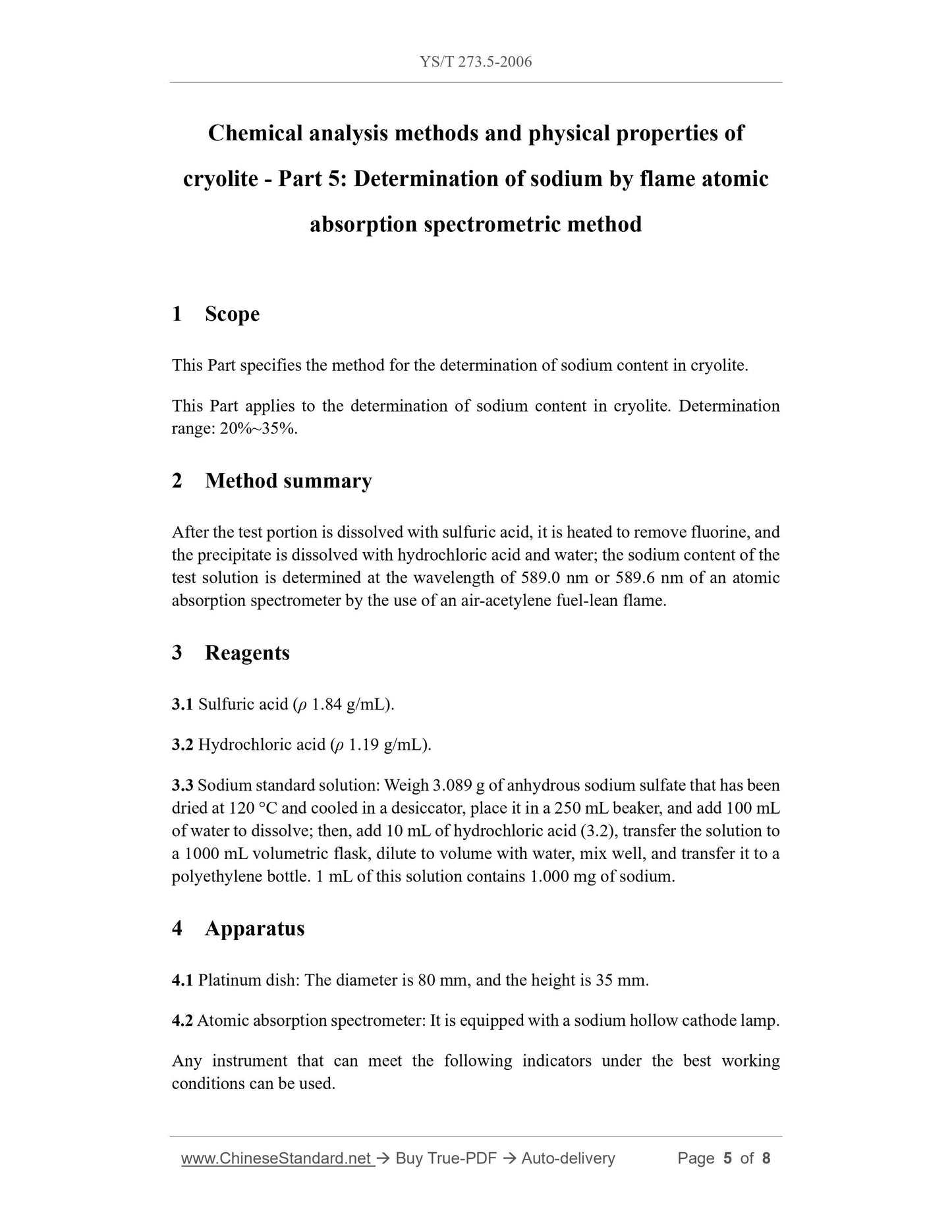 YS/T 273.5-2006 Page 4