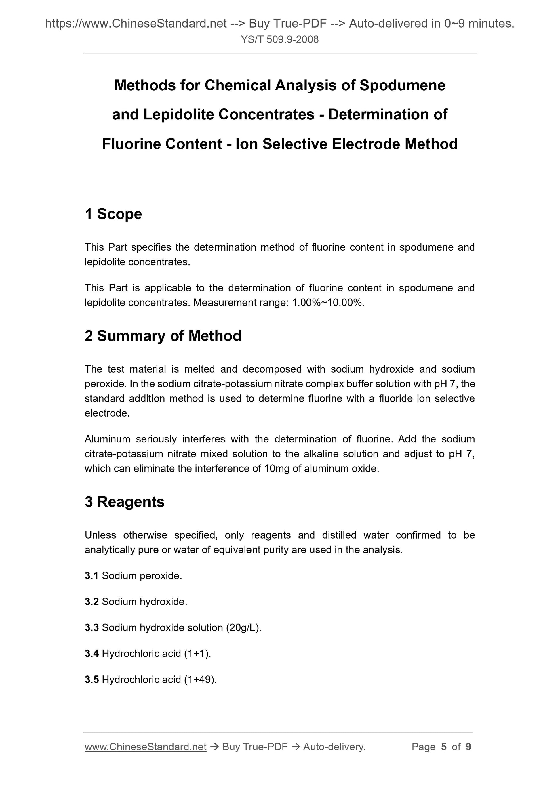 YS/T 509.9-2008 Page 4