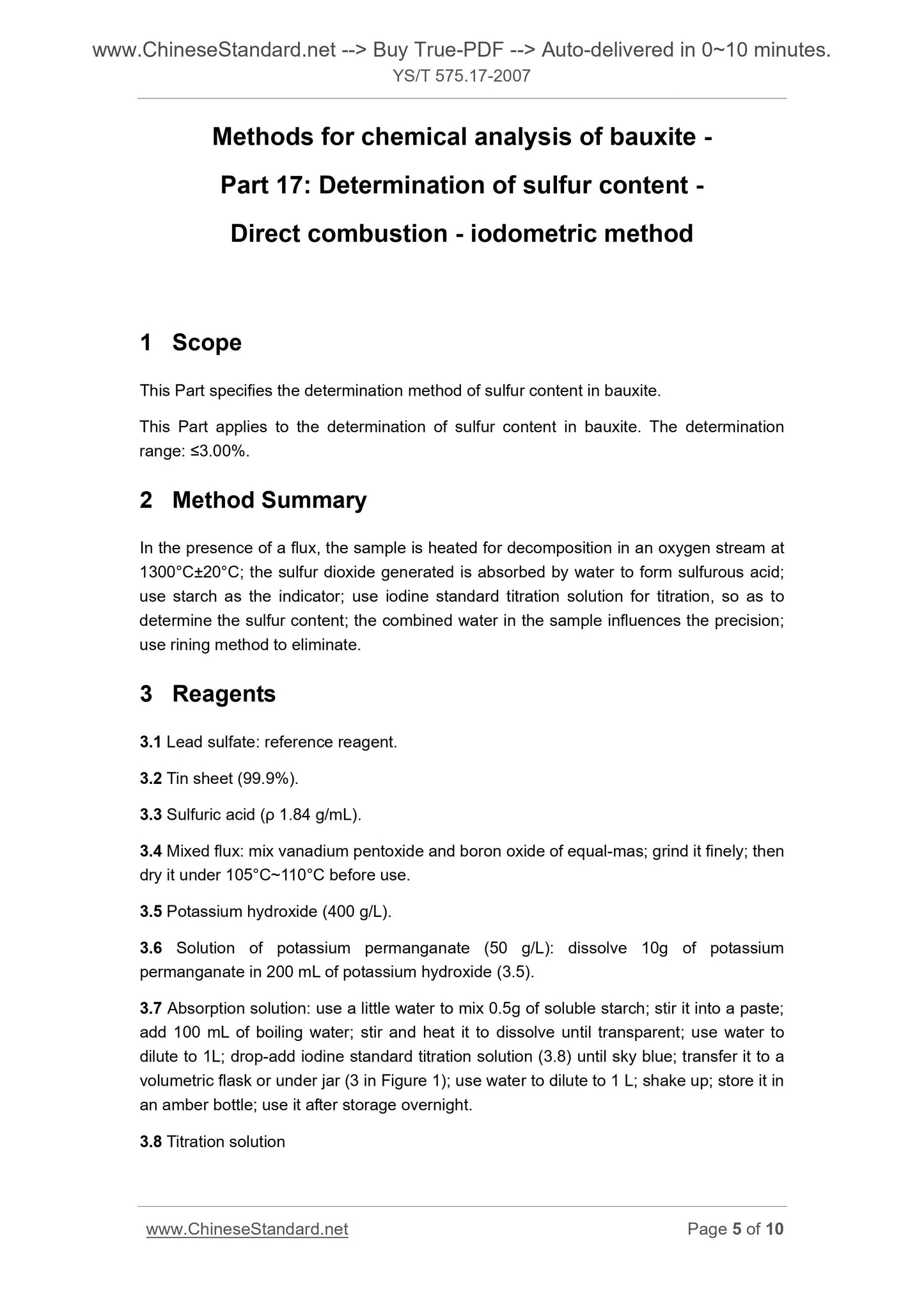 YS/T 575.17-2007 Page 4