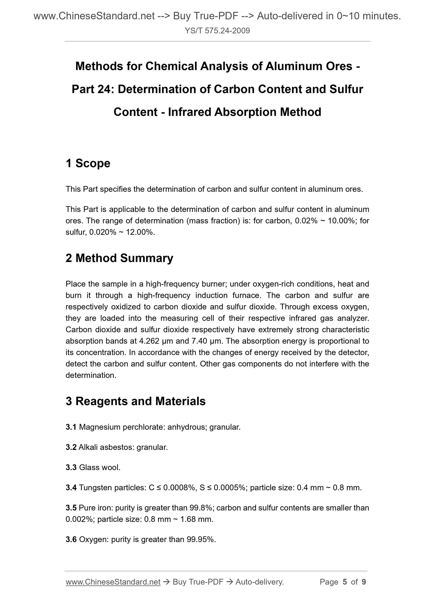 YS/T 575.24-2009 Page 4