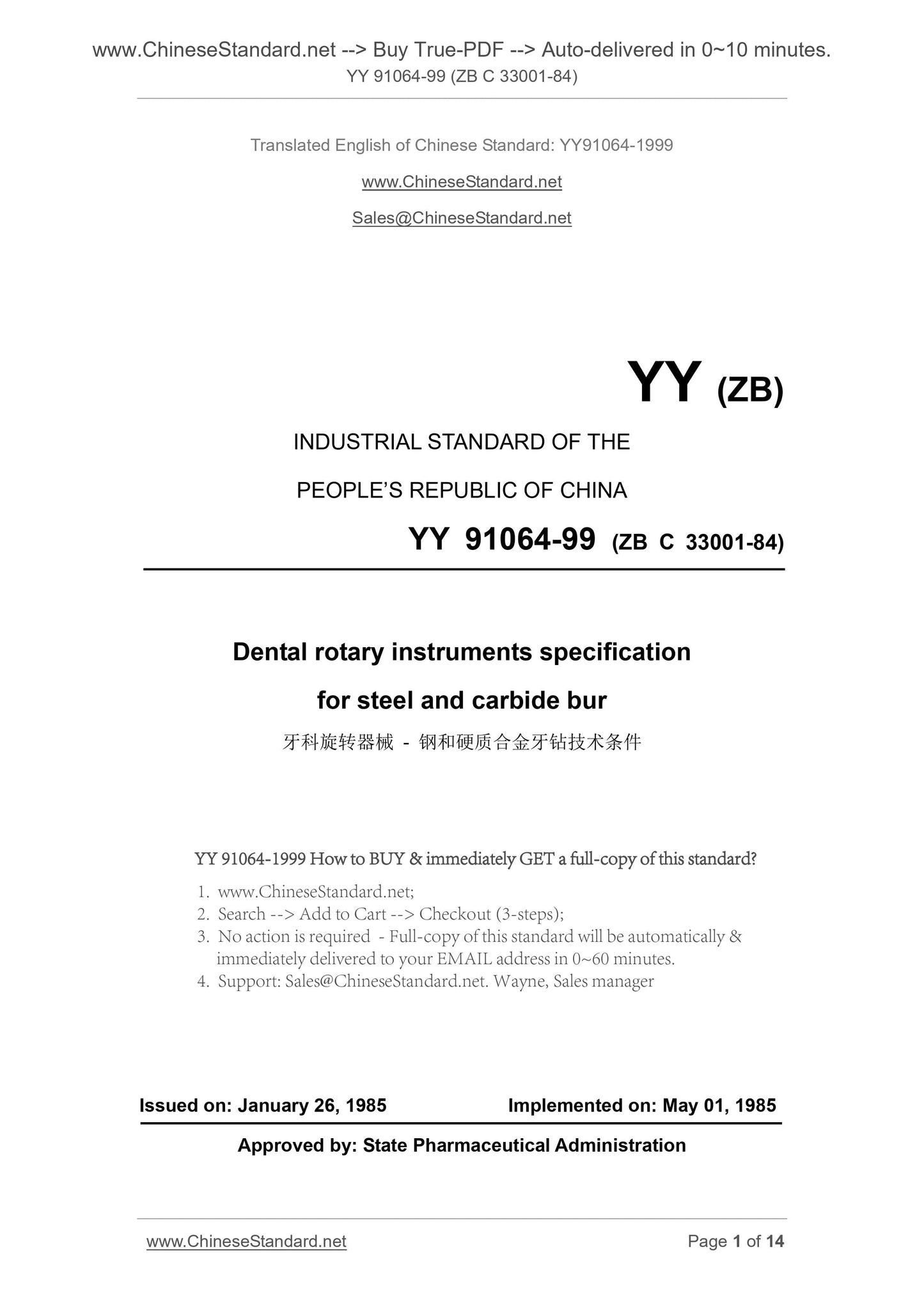 YY 91064-1999 Page 1