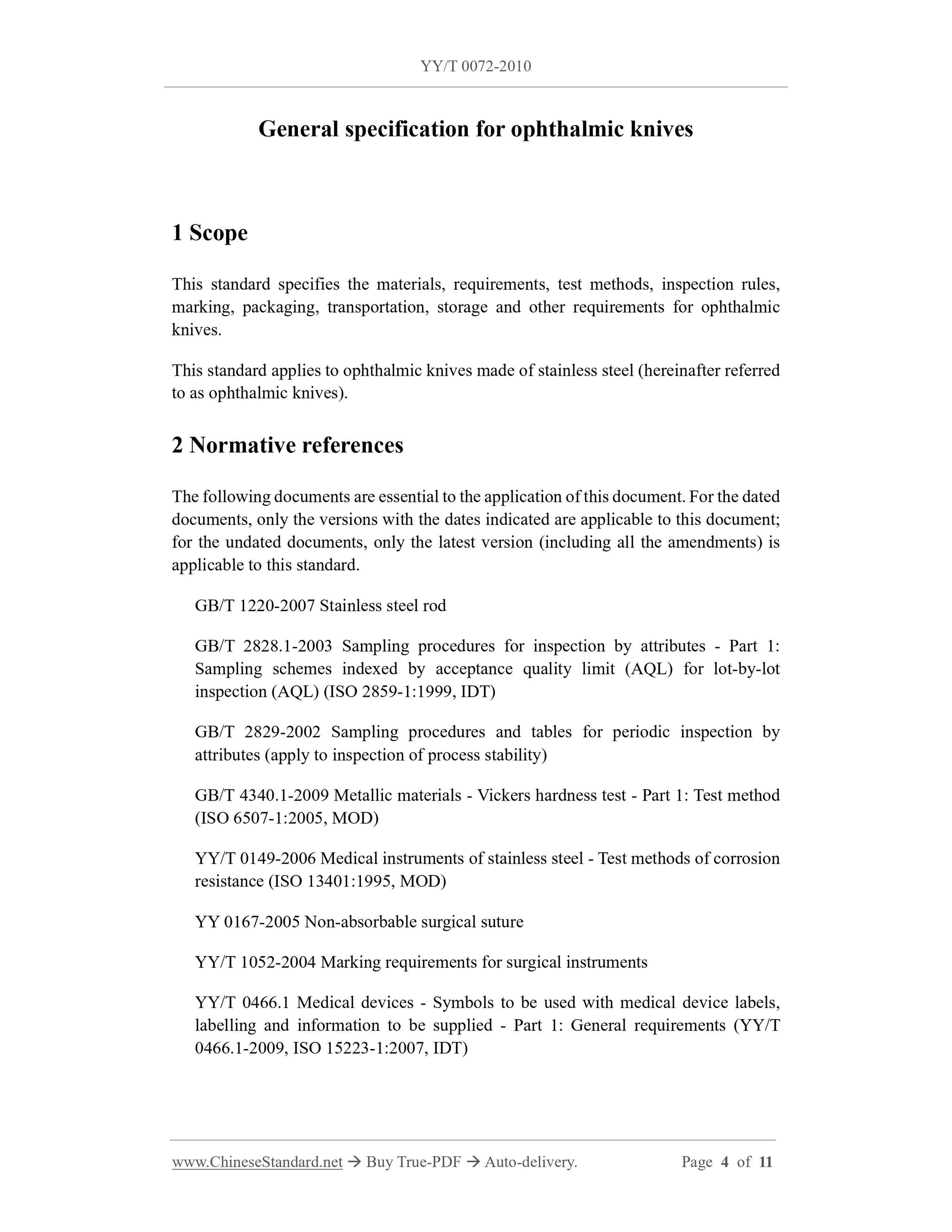 YY/T 0072-2010 Page 4