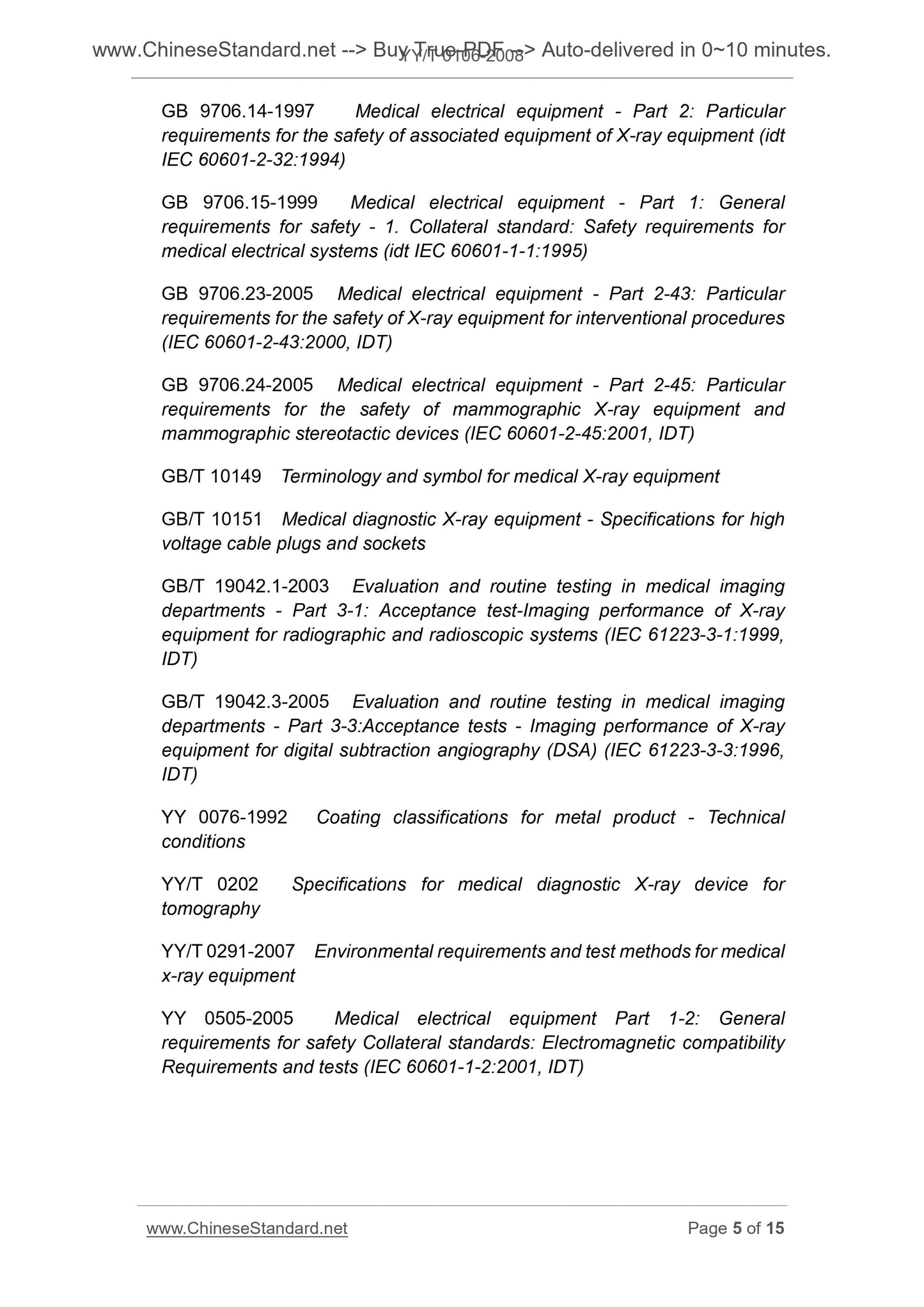 YY/T 0106-2008 Page 5