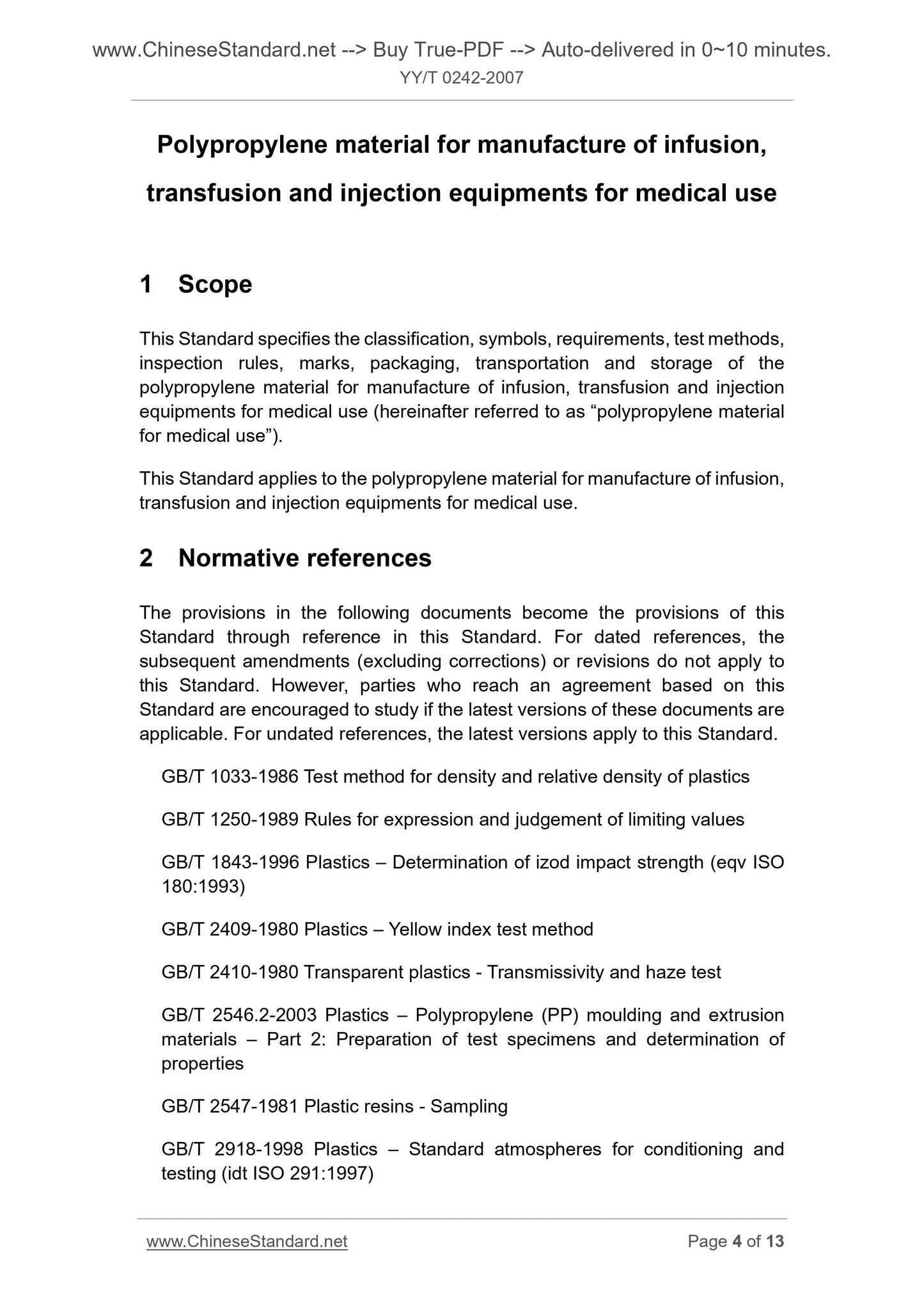 YY/T 0242-2007 Page 4